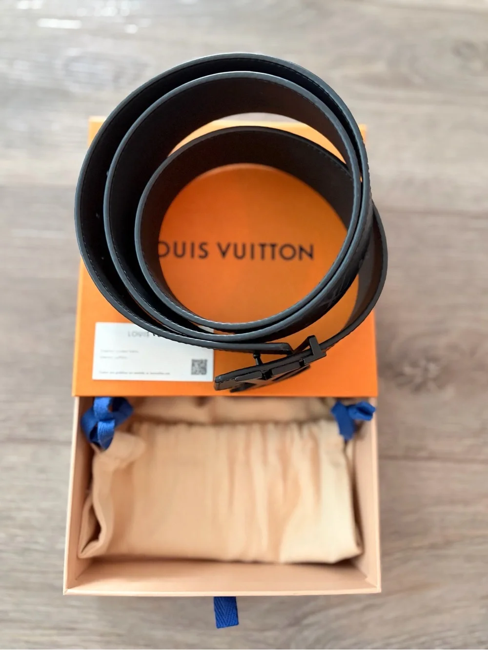 Louis Vuitton Black Monogram Canvas Men's Belt with LV Buckle 110cm